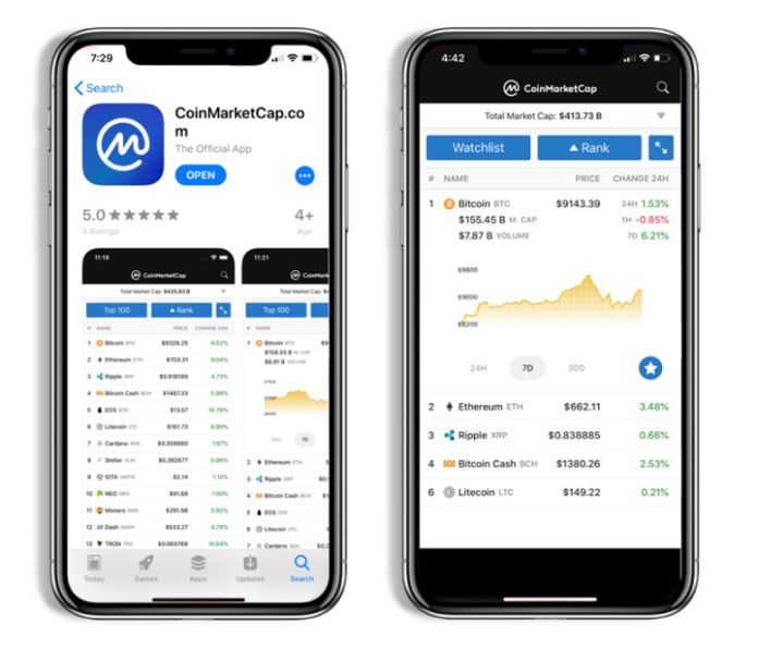 bitcoin coinmarketcap app