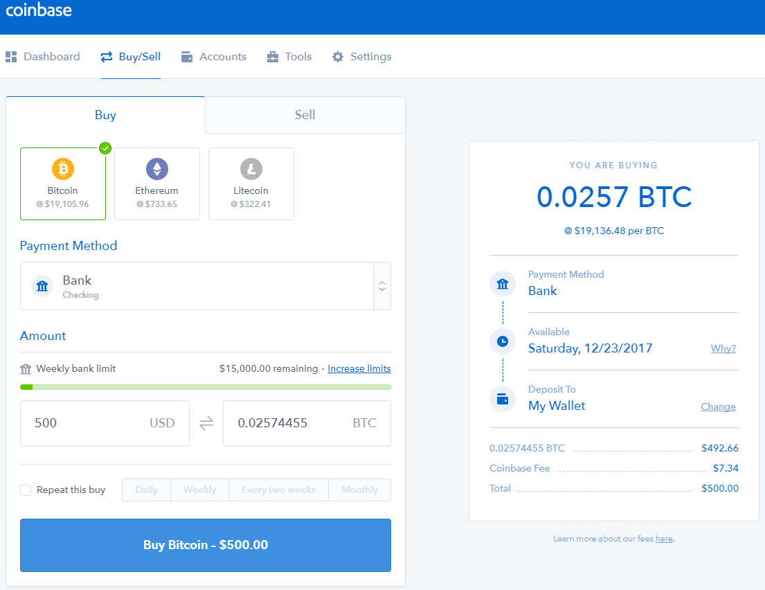 Buying Bitcoins On Stock Market Coinbase Ethereum Vault
