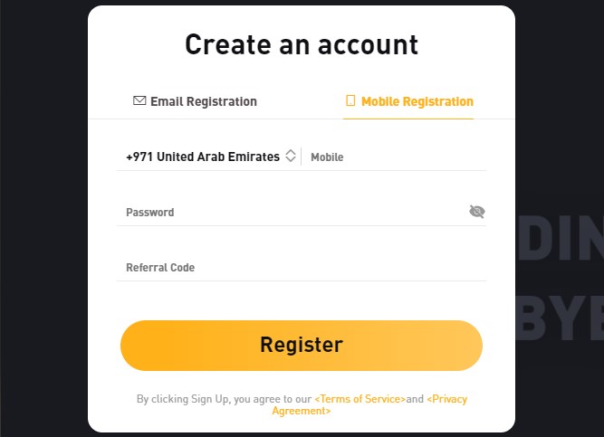 registration bybit