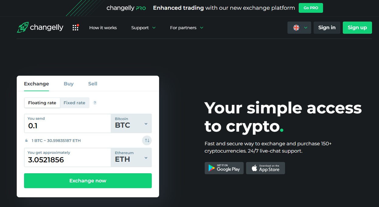 Changelly exchange