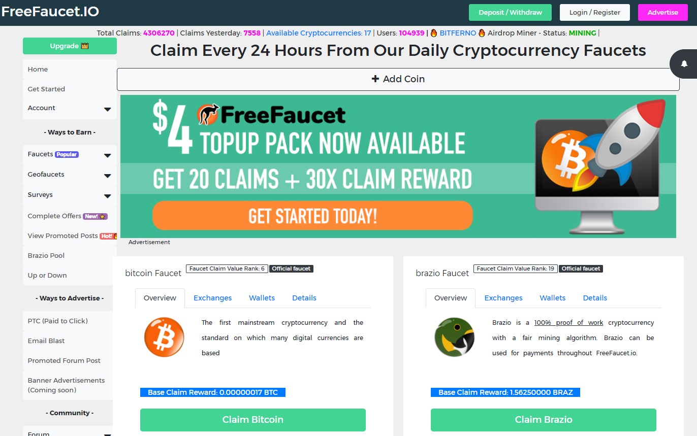 crypto faucet chat