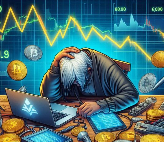 Crypto market at noon Bitcoin and altcoins in a downward trend