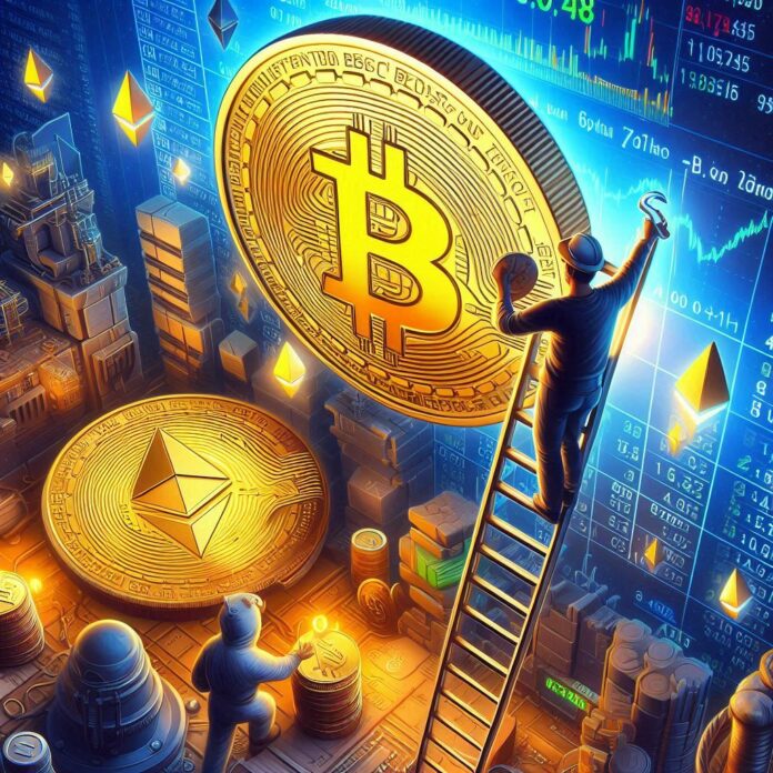 Crypto market this morning Bitcoin and Ethereum on the rise