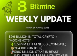 Bitmine Immersion Technologies (BMNR) Announces ETH Holdings Reach 5.54 Million Tokens, and Total Crypto and Total Cash Holdings of $9.6 Billion